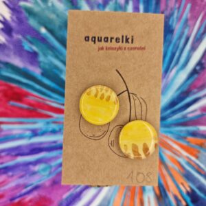 Kolczyki Aquarelki, kółka ,słoneczne