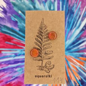 Kolczyki Aquarelki, kółka 10 mma, jesienne liście