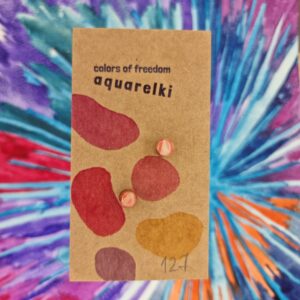 Kolczyki Aquarelki, kółka 6 mm