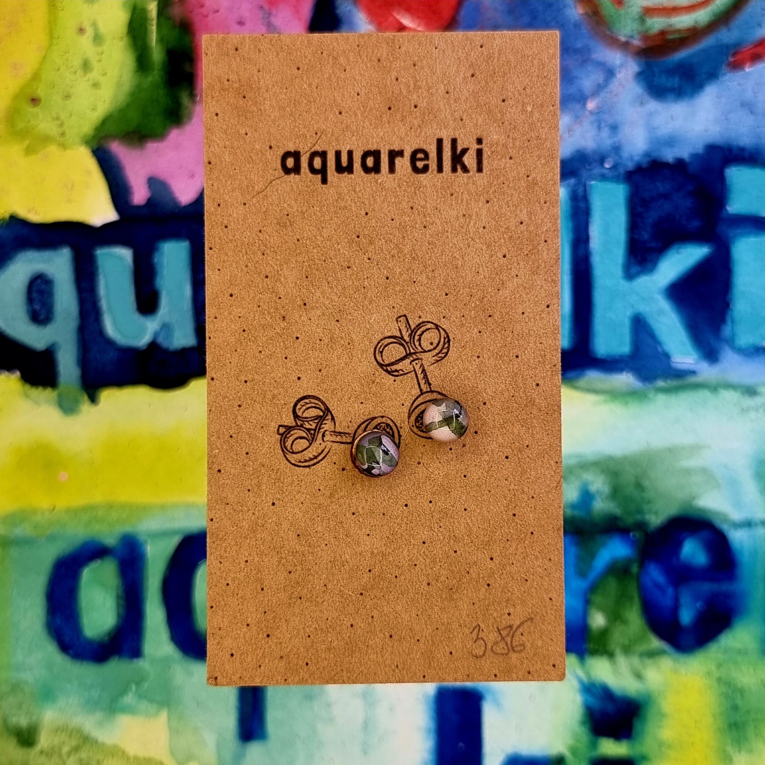 Kolczyki Aquarelki kółka 6 mm zza mgły